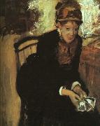 Edgar Degas Portrait of Mary Cassatt USA oil painting artist